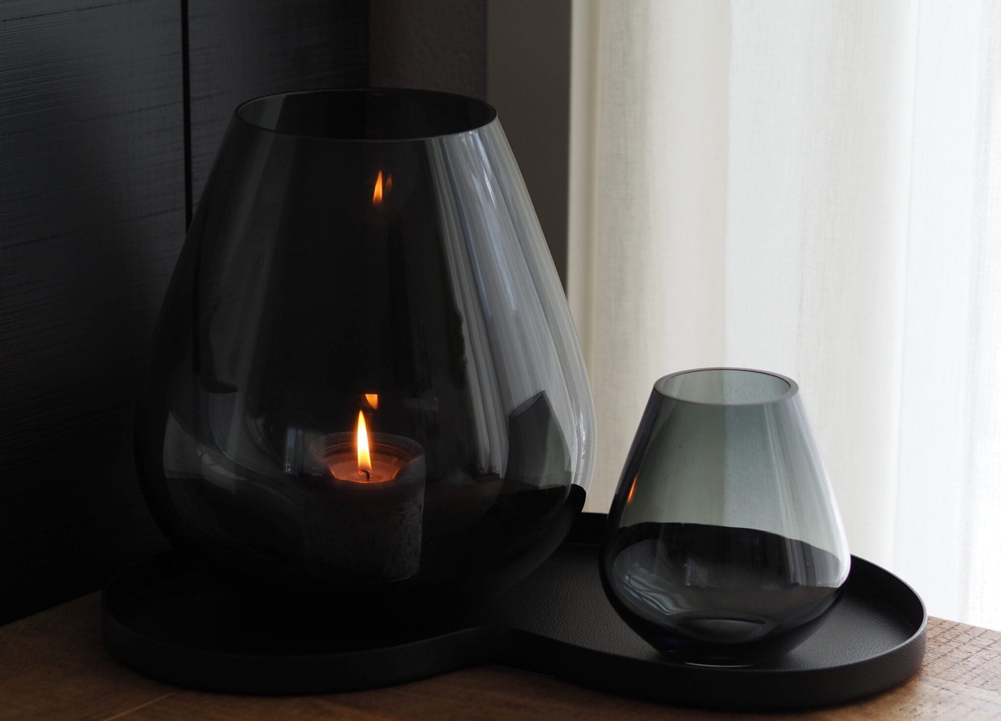 Luxe windlichten grey s - m