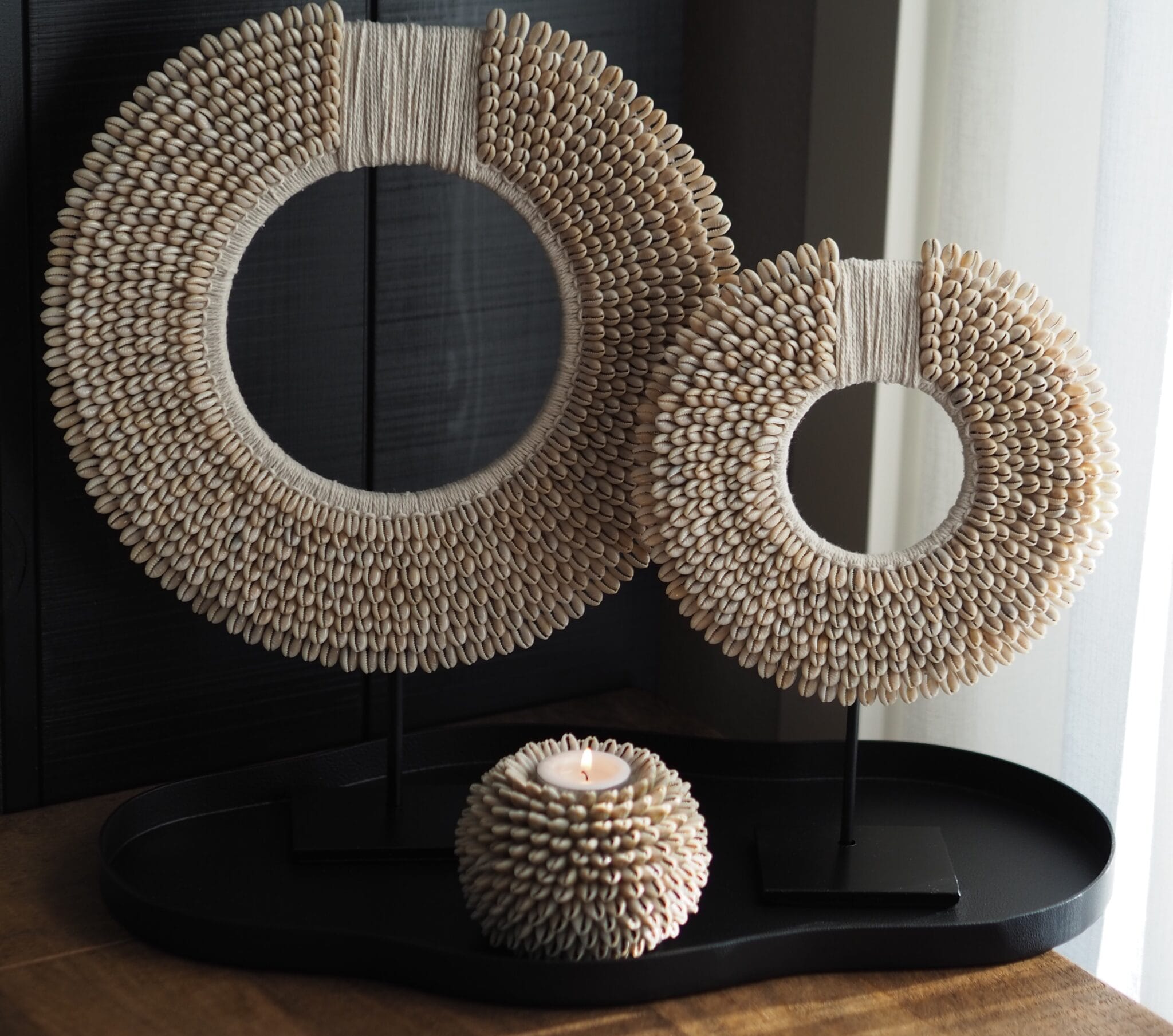 Schelpen ornament beige S | M