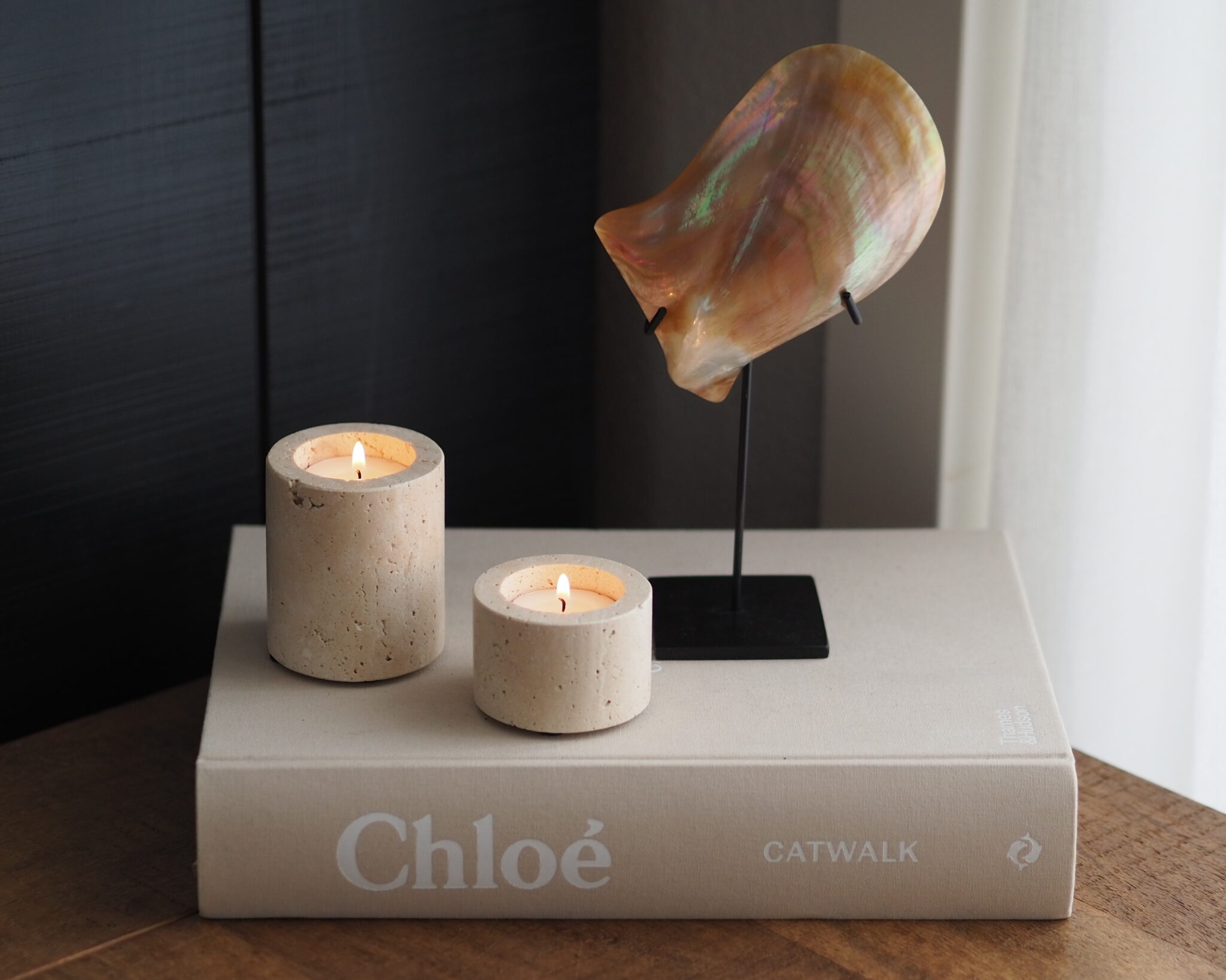 Schelp op standaard | bruin