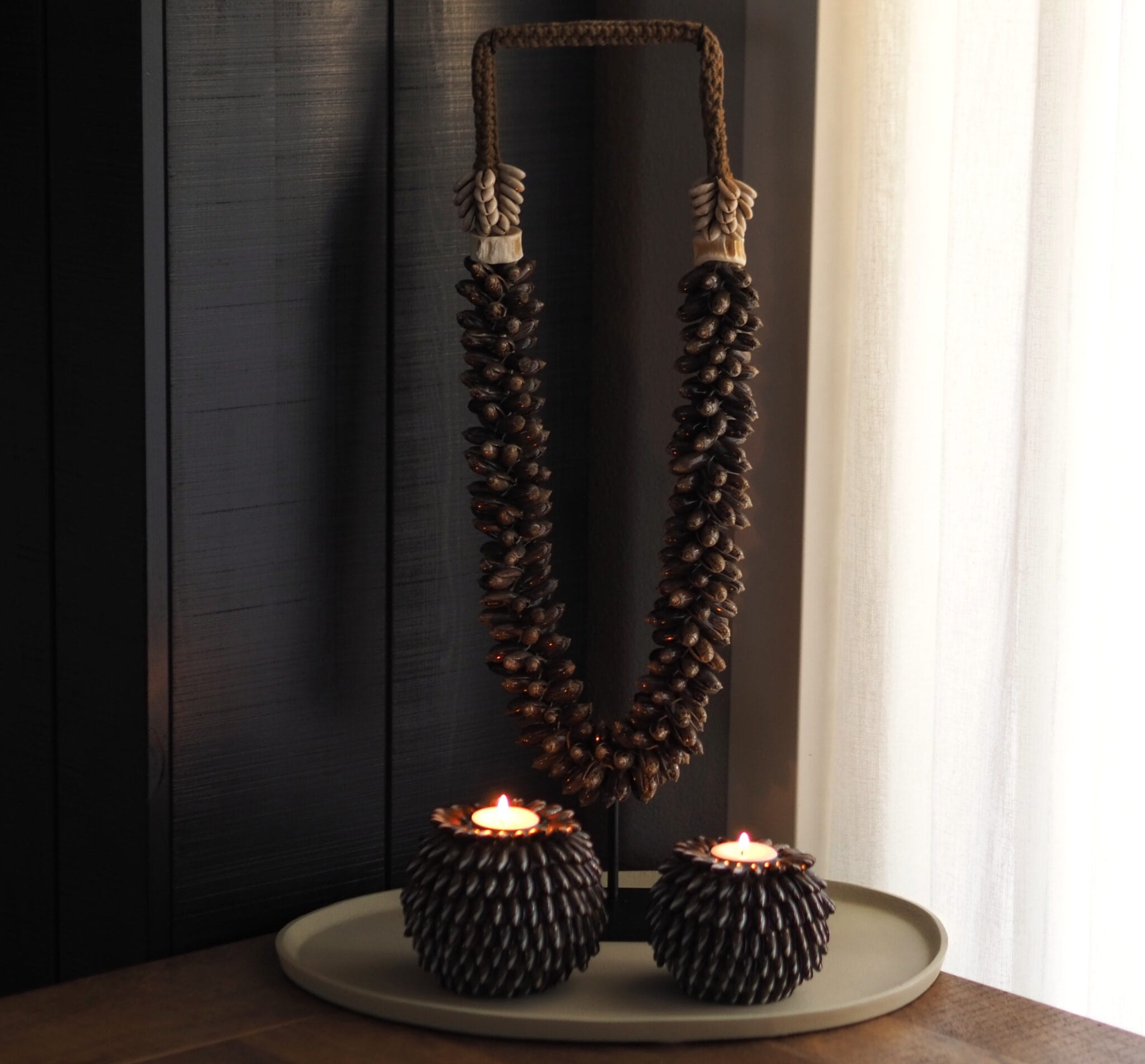 Schelpenketting Nusa | bruin