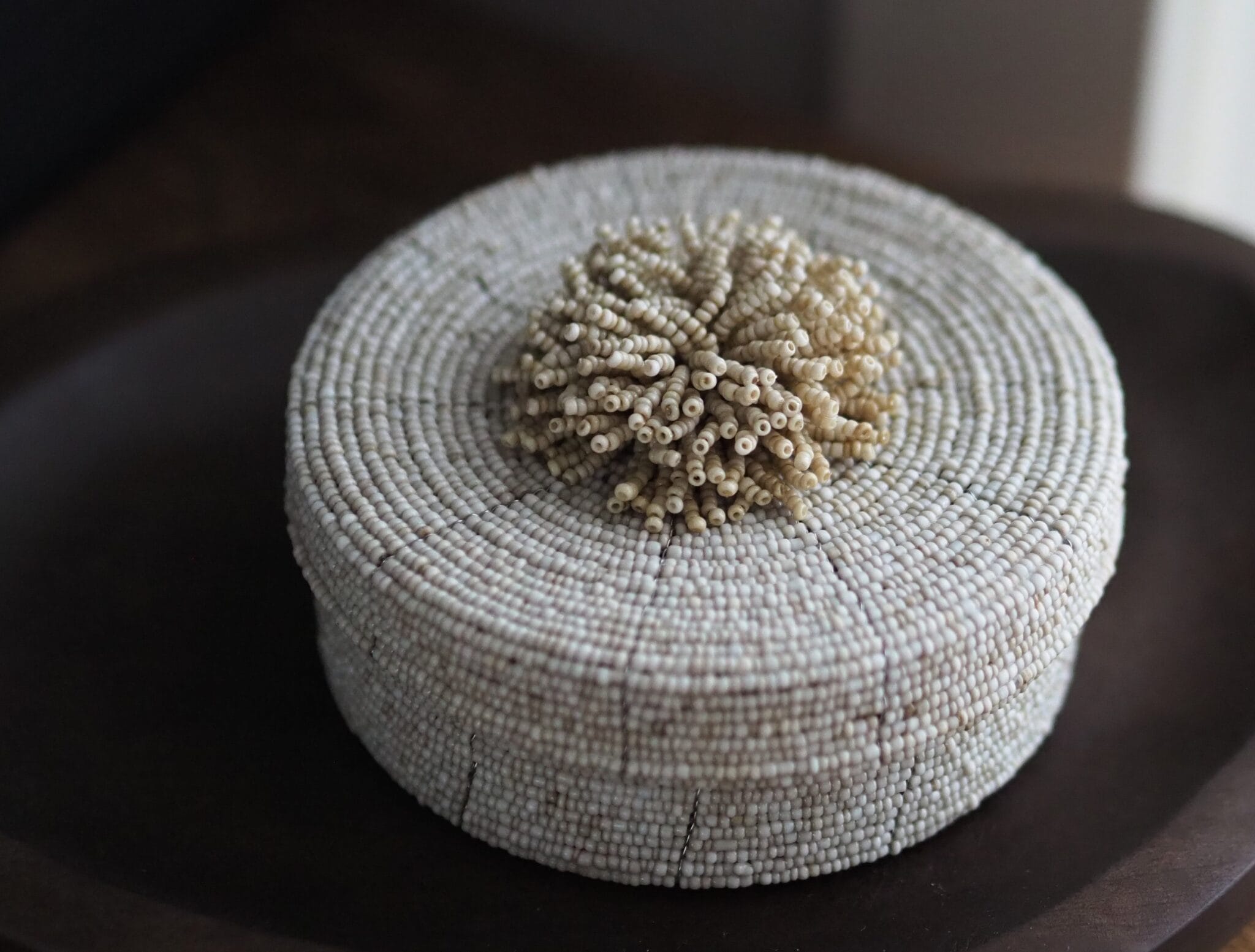 Glaskralen opbergbox | beige