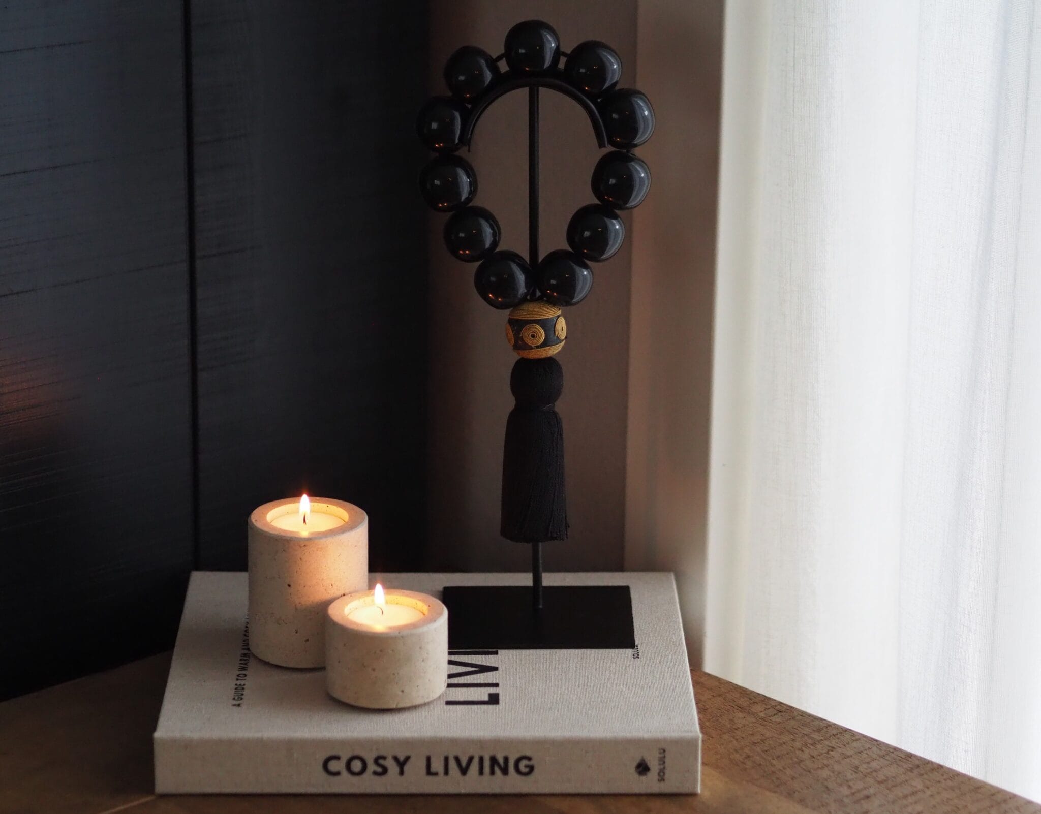 Kralenketting flos | zwart